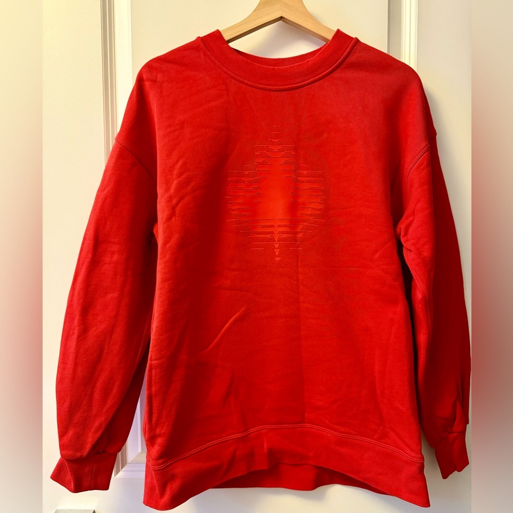 [worn once] lululemon perfectly oversized crew *COC logo crimson TEAM CANADA